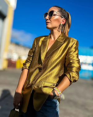 Sofia&Aurora™- Chique Gouden Blazer