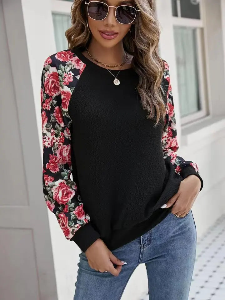 Sofia&Aurora™ - Sweater met Bloemenprint Mouwen