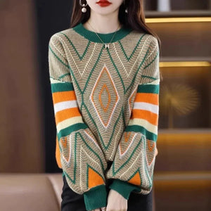 Camilla™- Kleurrijke Pullover met Bijzonder Patroon