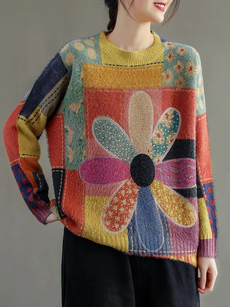Ginevra™ - Pullover met Kleurrijke Patronen