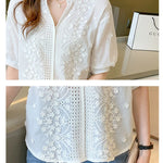 Ginevra™ - Romantische dunne Boetiek blouse met prachtige details