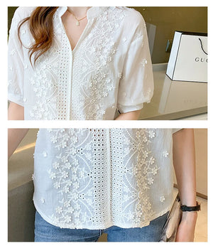 Ginevra™ - Romantische dunne Boetiek blouse met prachtige details