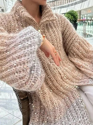 Sofia&Aurora™ - Elegante Luxe Cardigan met pailletten
