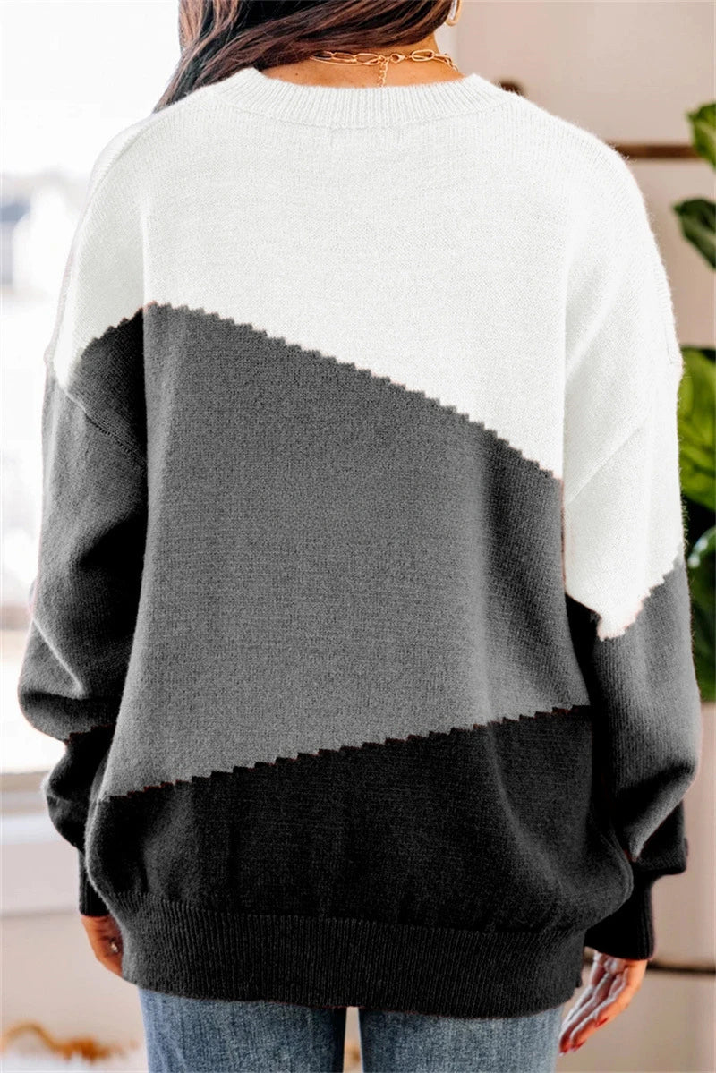 Sofia&Aurora™- Stijlvolle Pullover met Asymmetrisch patroon