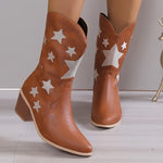 Ginevra™ - Korte Cowboy  Boots met Sterren