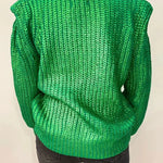 Sofia&Aurora™ - Helder Groene Metallic Pullover