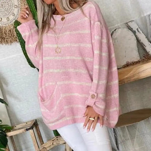 Ginevra™ - Casual Gestreepte Oversized Pullover