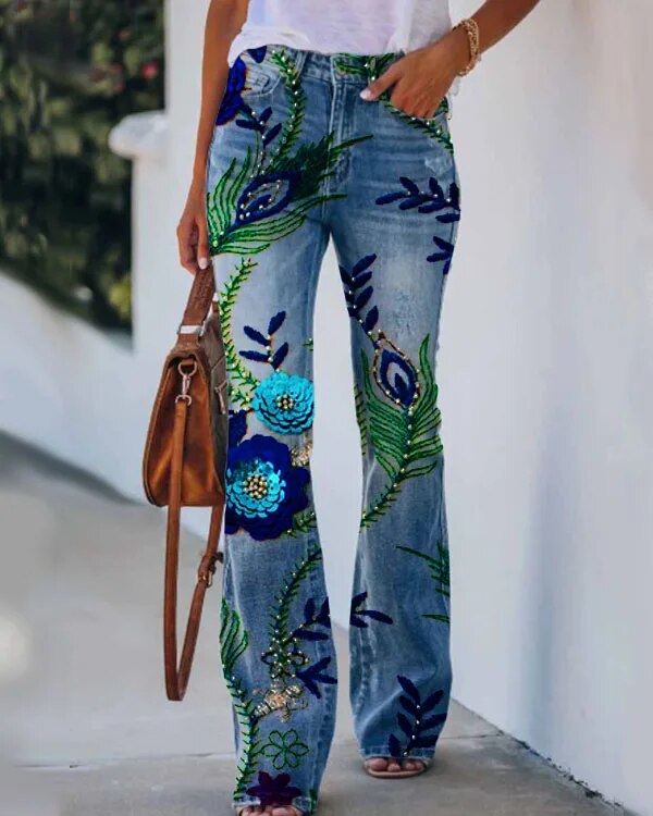 Camilla™ - Unieke Jeans met Print