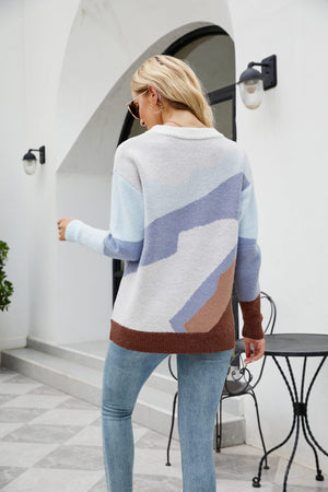 Sofia&Aurora™ - Prachtige trui met asymmetrische kleurenpatroon