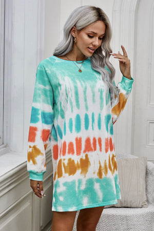 Sofia&Aurora™ - Tie Dye Lange mouwen Sweatshirt Dress