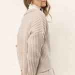 Camilla™ - Gebreide Beige pullover - Trifoglio