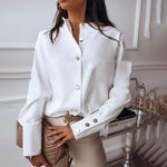 Camilla™ - Opvallende blouse met grote knopen - Trifoglio