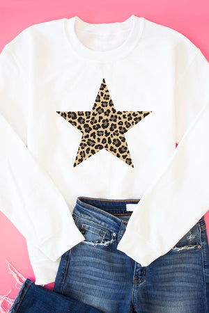 Camilla™ - Sweatshirt met Luipaardprint Ster - Trifoglio