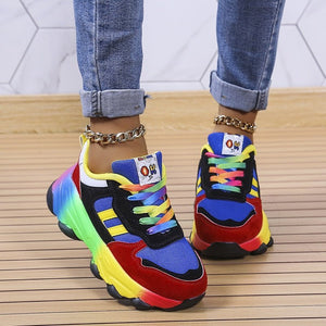 Camilla® - Trendy Regenboog Sneakers - Trifoglio