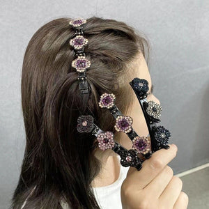 CrystalClips® - Haarspeld met kristallen bloemen - Trifoglio