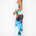 Ginerva®- Lange stretch jurk in prachtige kleuren - Trifoglio