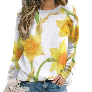 Ginevra™ - Sweater met prachtige Narcissen Afbeelding - Trifoglio
