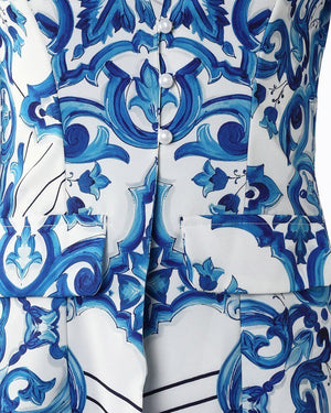 Sofia&Aurora™ - Blazer & Shorts Set met Baroque Print - Trifoglio