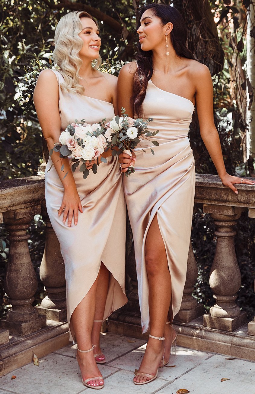 Sofia&Aurora® - Champagne kleurige jurk - Trifoglio