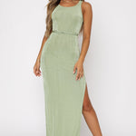 Sofia&Aurora® - Classi lange jurk in prachtige groen - Trifoglio